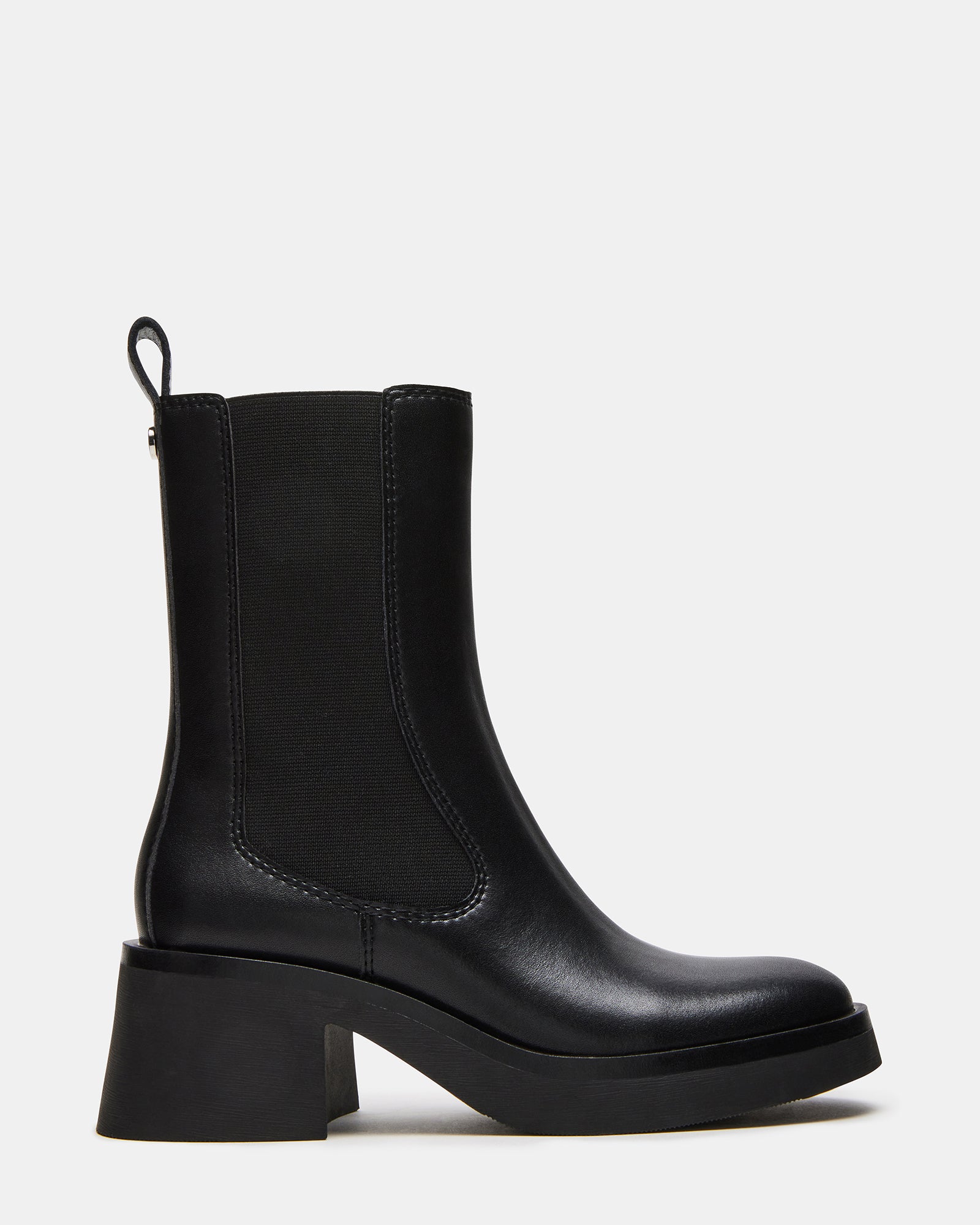 STEVEMADDEN_SHOES_MURRAY_BLACK-LEATHER.jpg MURRAY Black Leather Block Heel Ankle Boot | Women's Booties