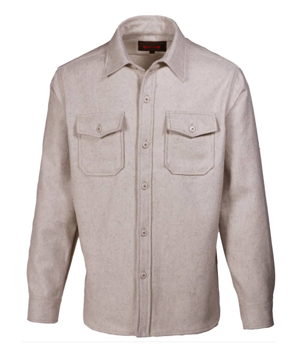 Schott7810Oatmeal-1_1200x1440.png Schott NYC Men’s CPO Wool Shirt - Oatmeal