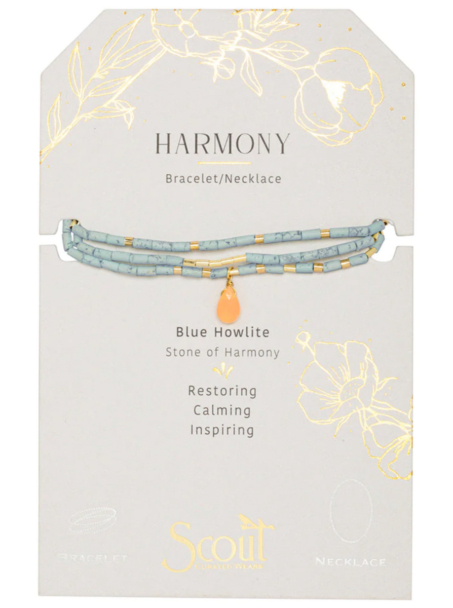 Scout Stone of Harmony Teardrop Wrap Bracelet/Necklace