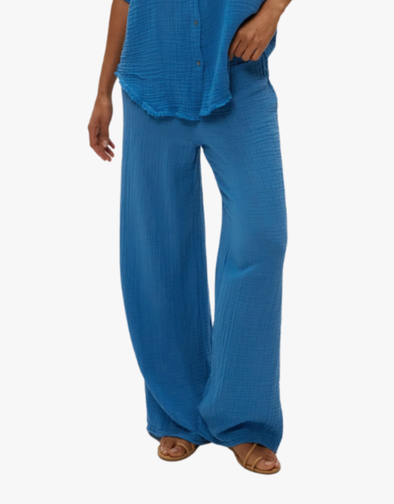 Michael Stars Susie Gauze Pants in Ocean