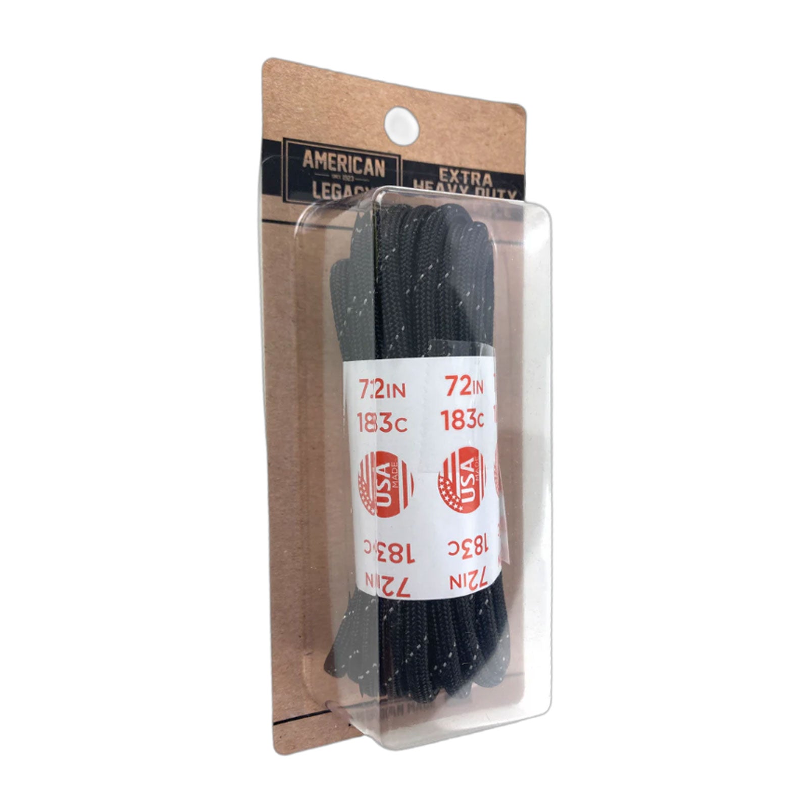 ULTRA-550-BLK_1.jpg American Legacy Ultra 550 Paracord Boot Lace - Black/Reflective