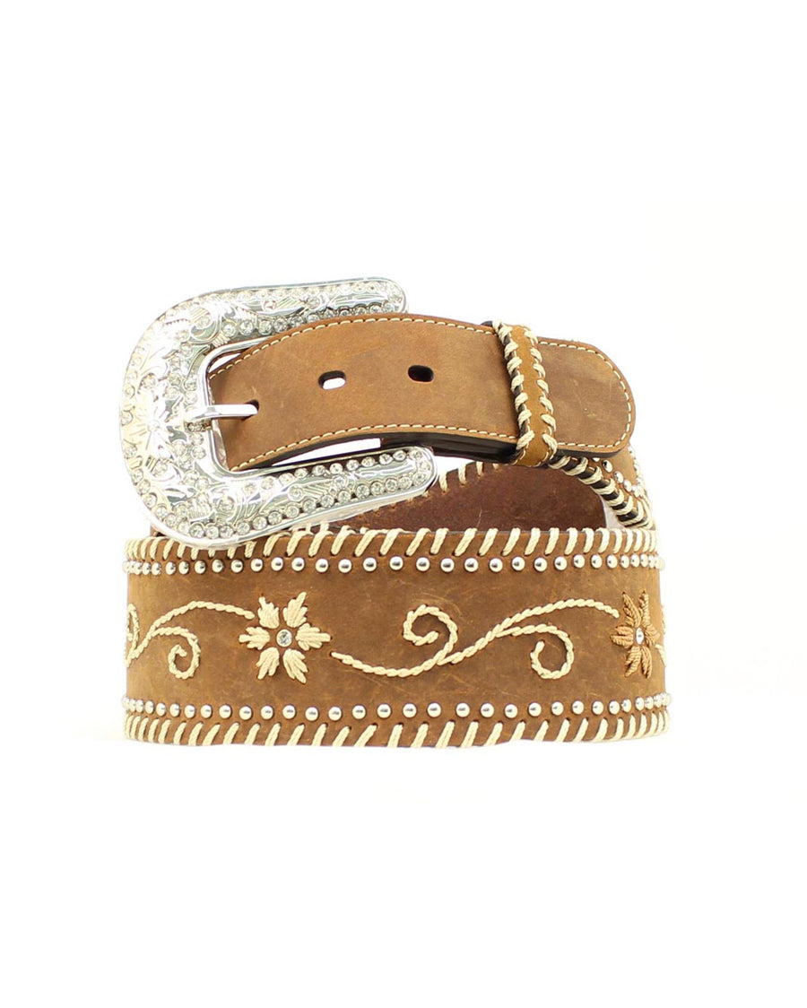 Women's Floral Embroidery Wide Belt