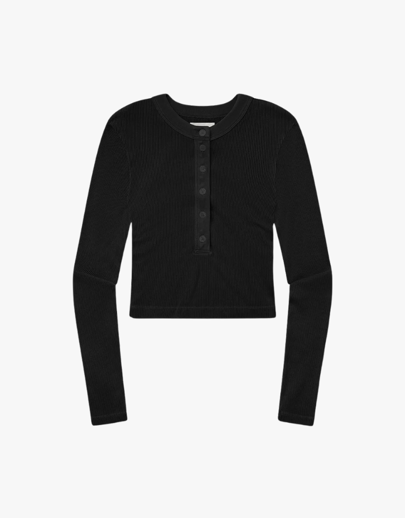Citizens of Humanity Varra Henley Shirt in Black