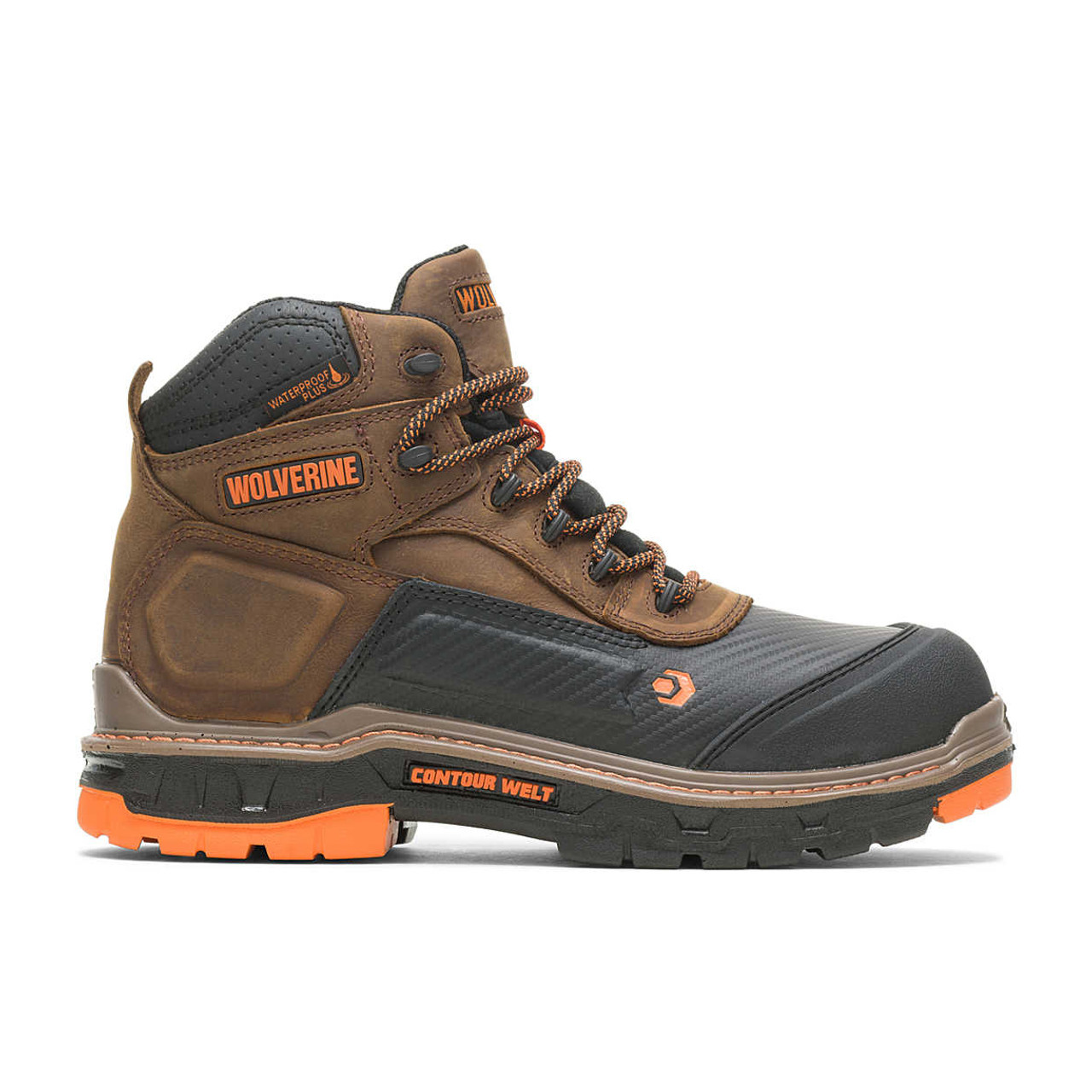 W10717__42137.1709585736.jpg Wolverine Overpass #W10717 Men's 6" Waterproof CarbonMax® Safety Toe Work Boot