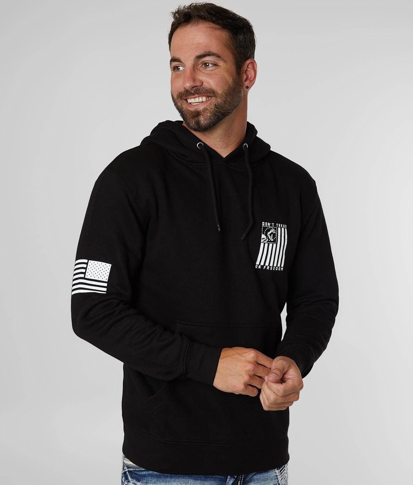 a30b554ff9492ec466490e7f6233edaav3.jpg Howitzer Don't Tread On Freedom Hooded Sweatshirt - Men's Sweatshirts in Black