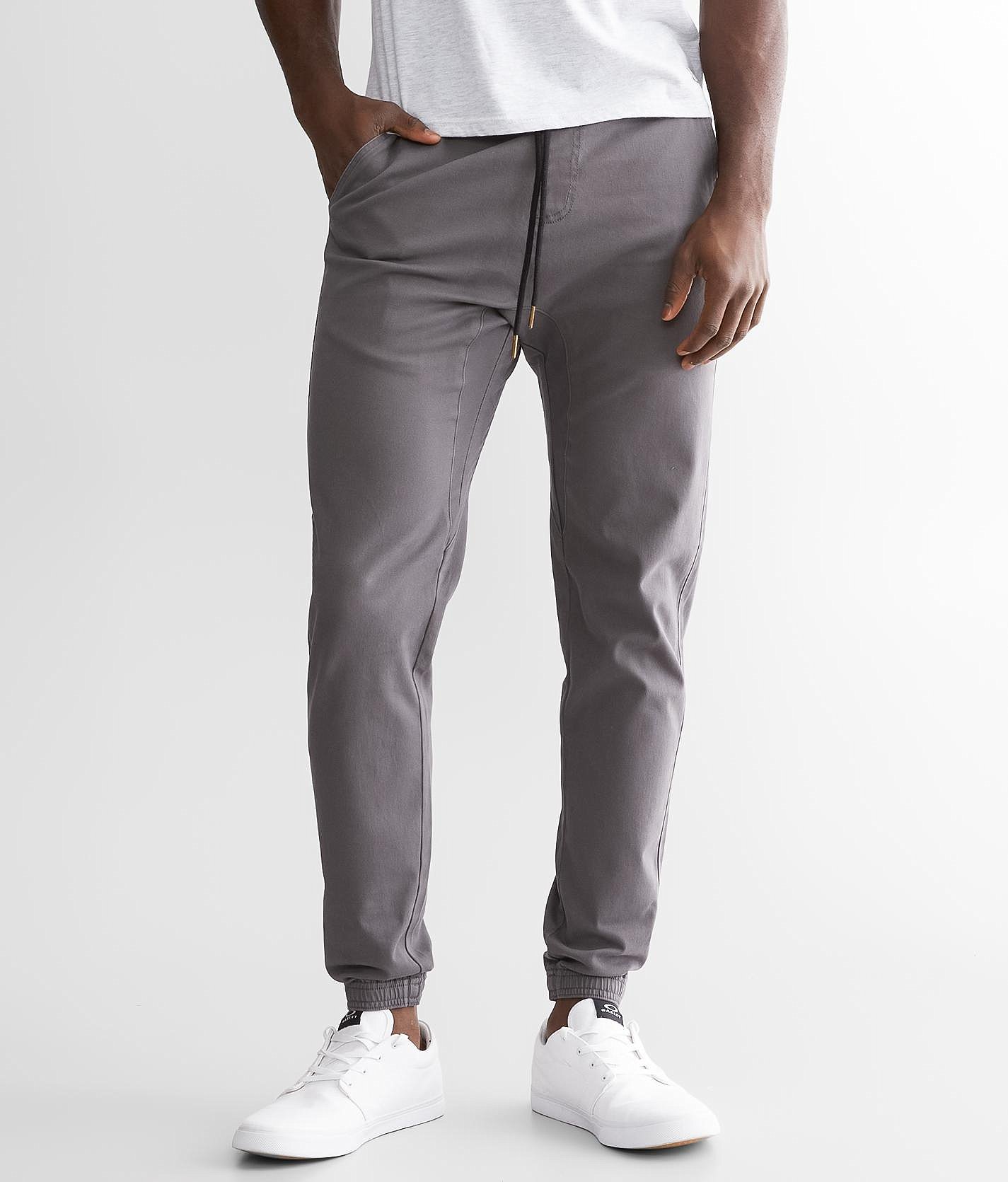 a34fbfc03b508ec5d142a429ff8ce785v3.jpg Departwest Twill Jogger Stretch Pant - Men's Activewear in Light Grey