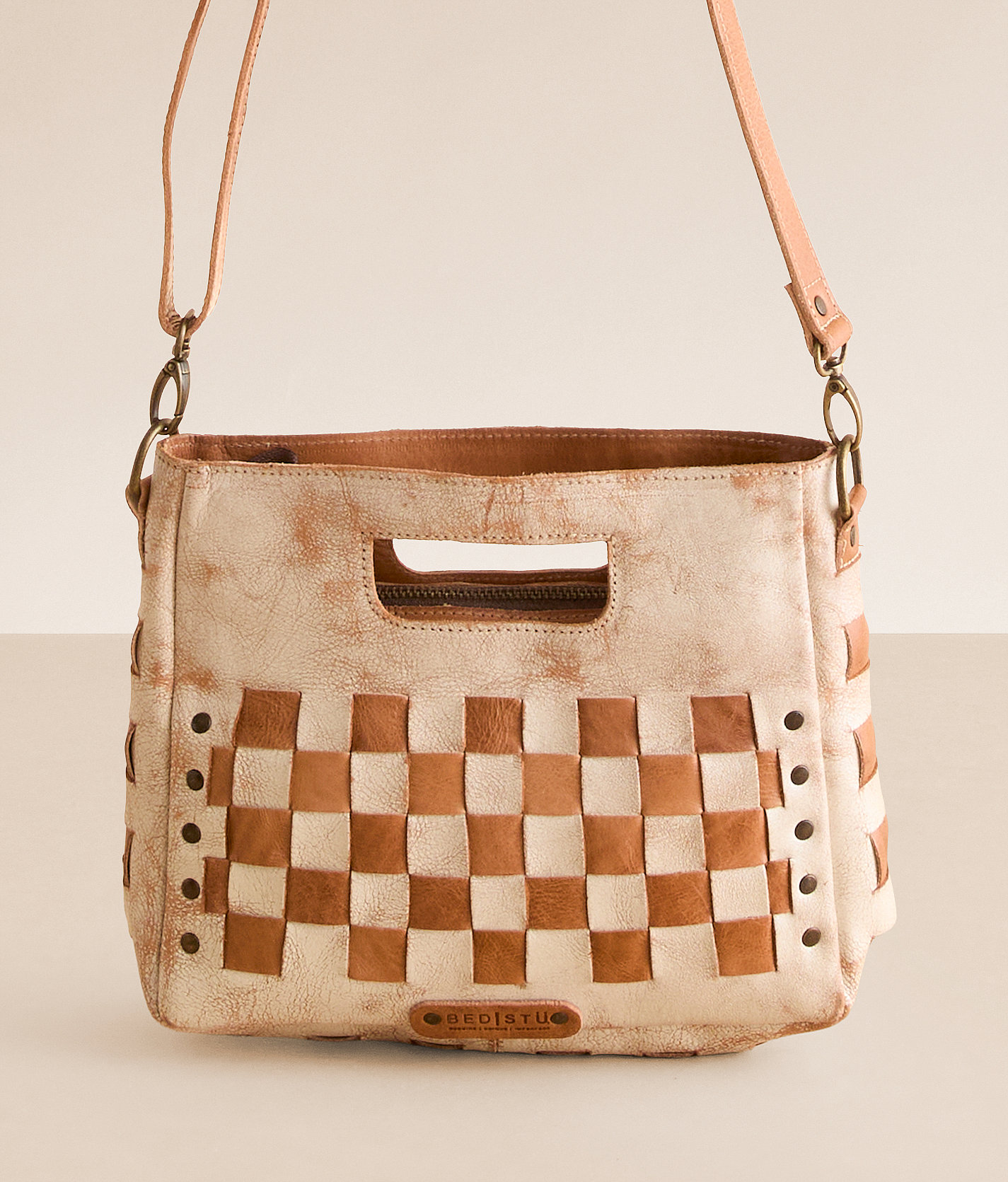 Bed Stu Orchid Woven Leather Purse - Women's Bags & Wallets in Nectar Lux Tan Rustic