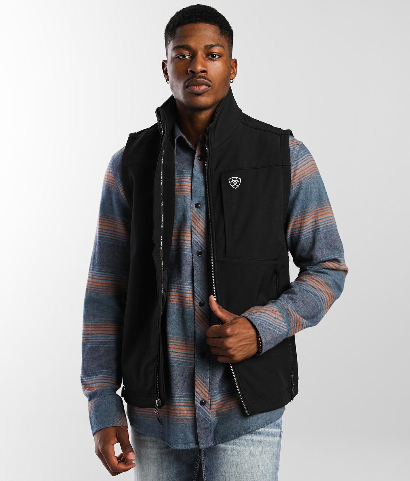 Ariat Logo 2.0 Softshell Vest - Men's Coats & Jackets in Black
