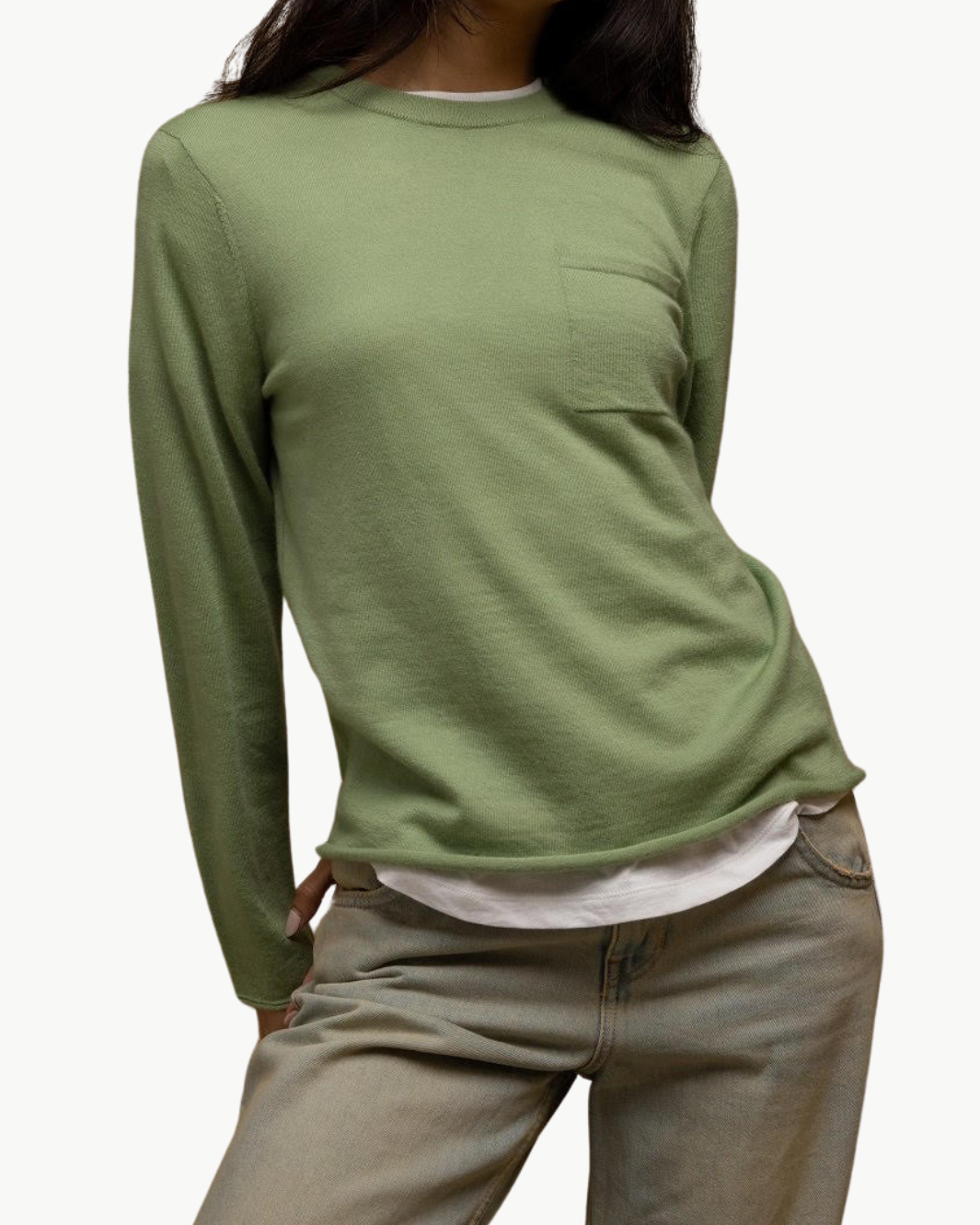 acc9f9d9GRID_20PHOTOS_20_2850_29.png AINA CASHMERE T-SHIRT IN MOSS