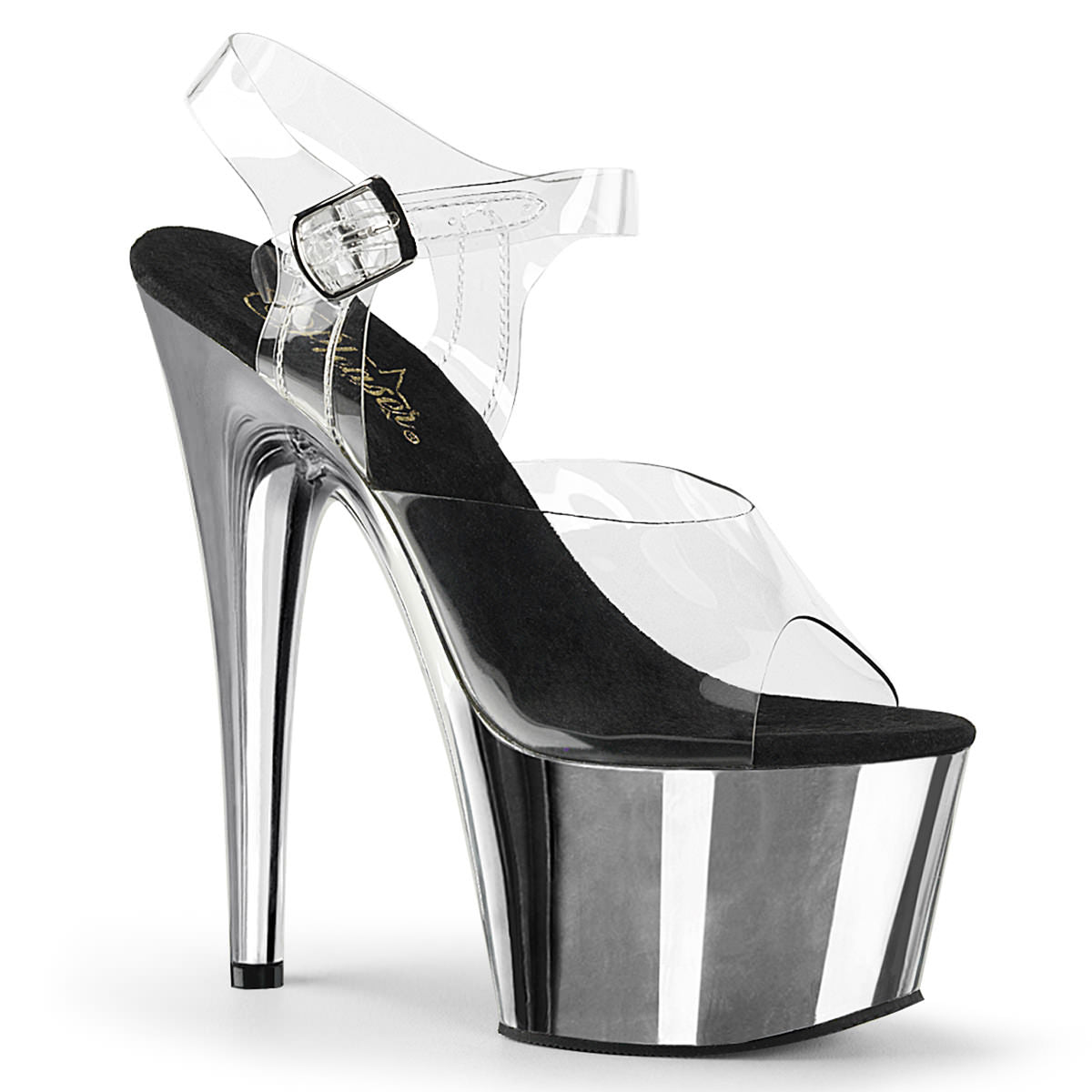 adore-708-csch.jpg PLEASER ADORE-708 7 Inch Stripper Heel With Chrome Silver Platform