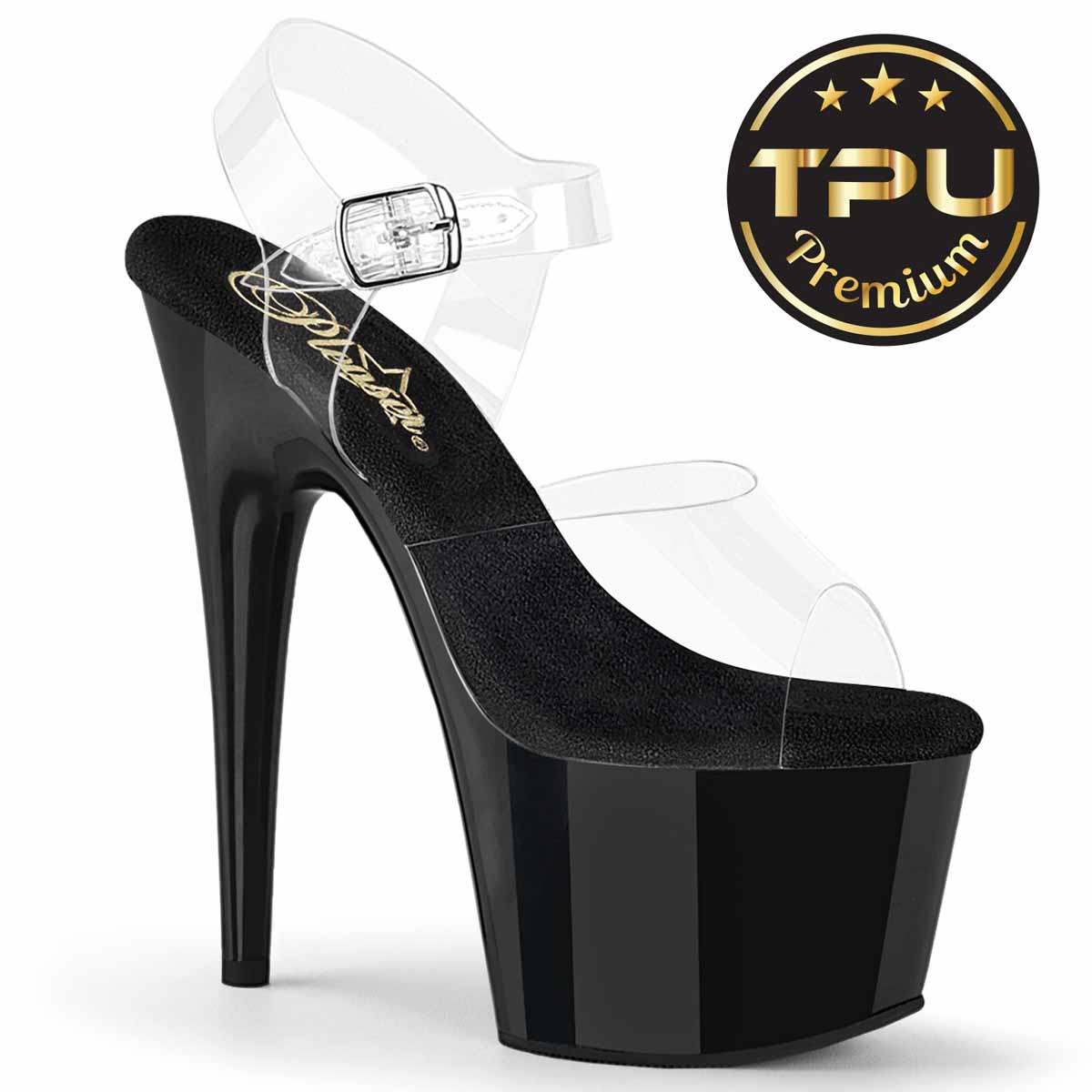 adore-708prem-ctpub__74984.1744306346.jpg ADORE-708PREM, 7 inch Ankle Strap Sandal with Clear Soft Strap