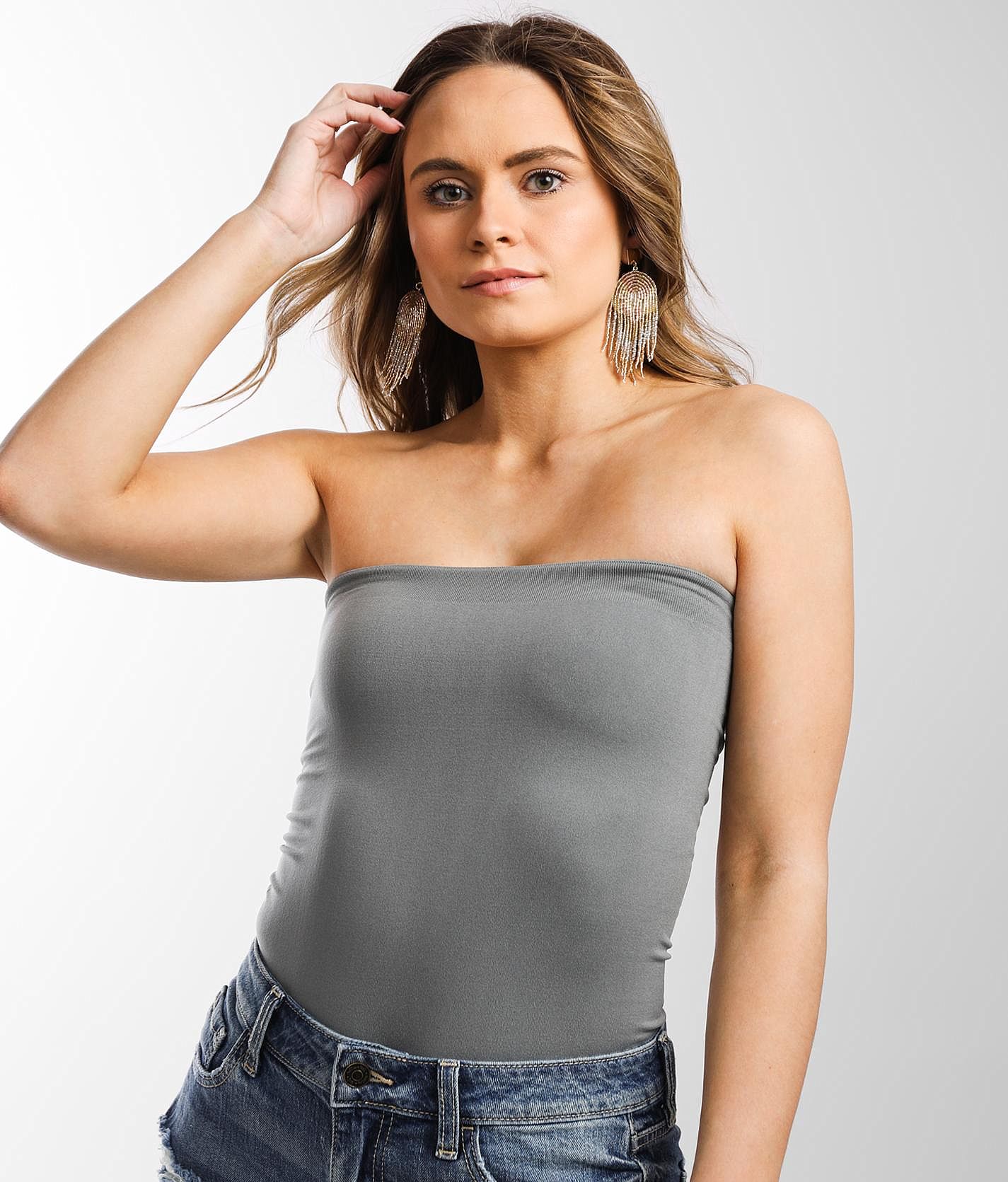 bc3c9d9982bb5f9363d5b639f29e0faav3.jpg Free People Carrie Tube Top - Women's Shirts & Blouses in Grey
