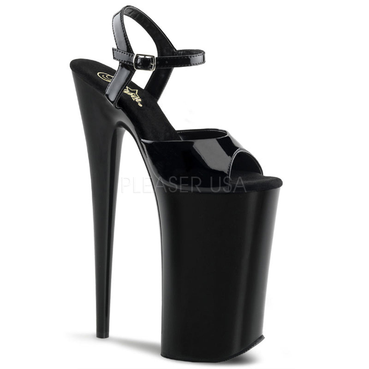 beyond-009-b__83547.jpeg 10 Inch Heel Pleaser BEYOND-009 Black Extreme High Heels.