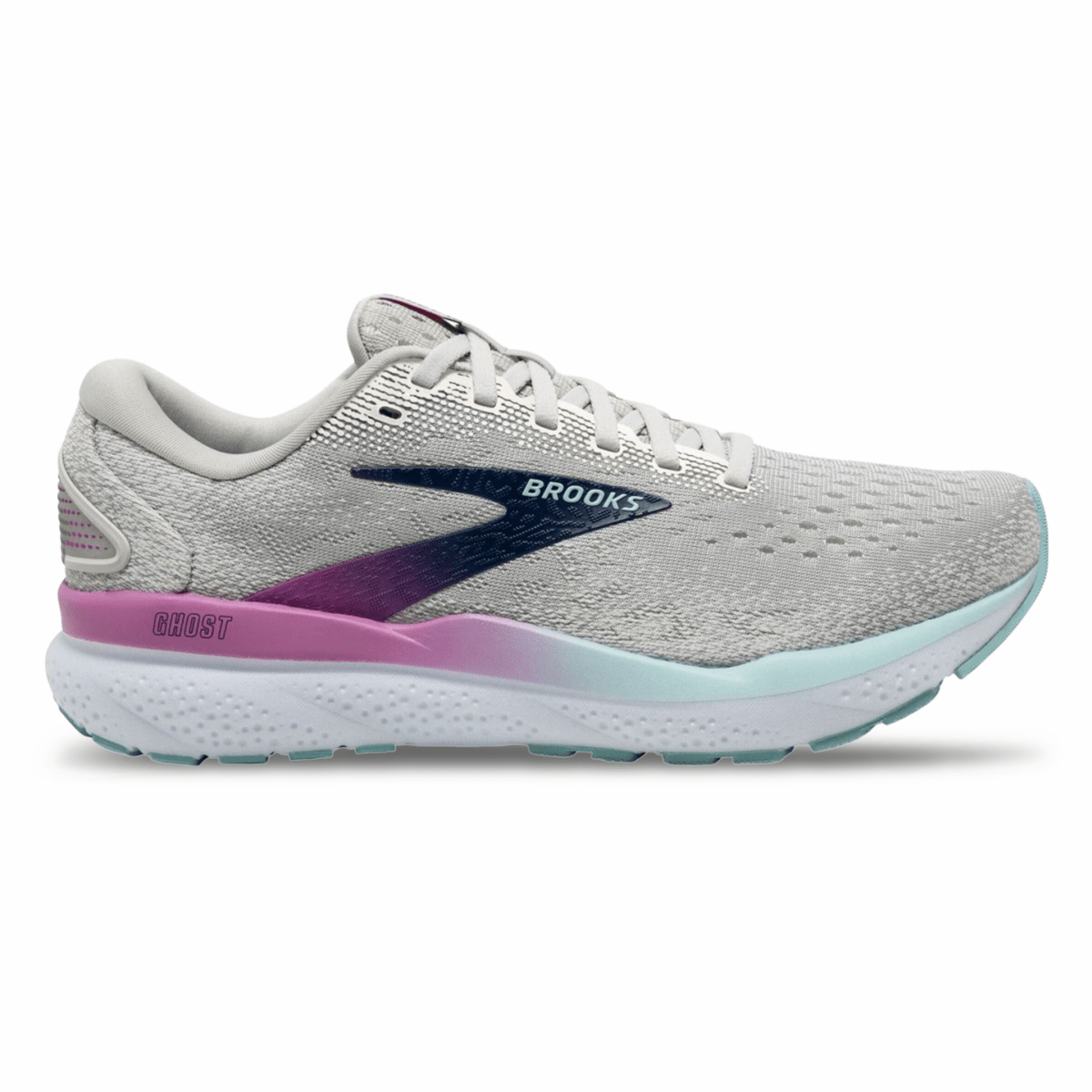 Brooks Women's Ghost 16 White/Grey/Estate Blue