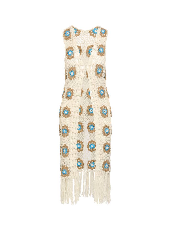 Daydream Floral Crochet Open Knit Cardigan