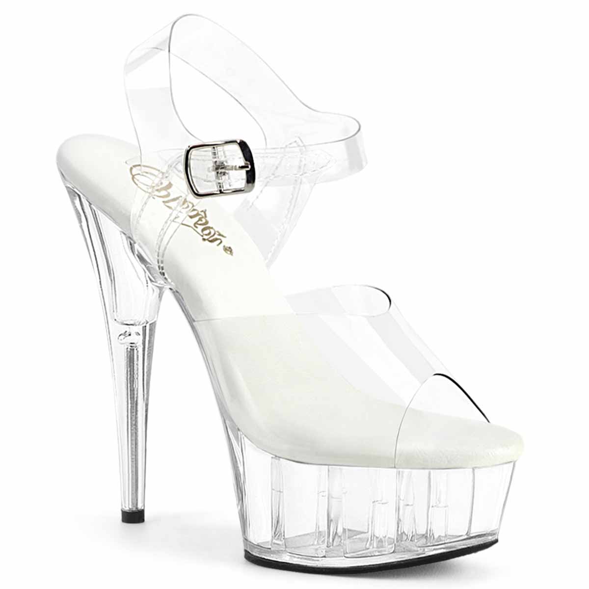 DELIGHT-608VL, 6 Inch Heel Ankle Strap Platform Sandal
