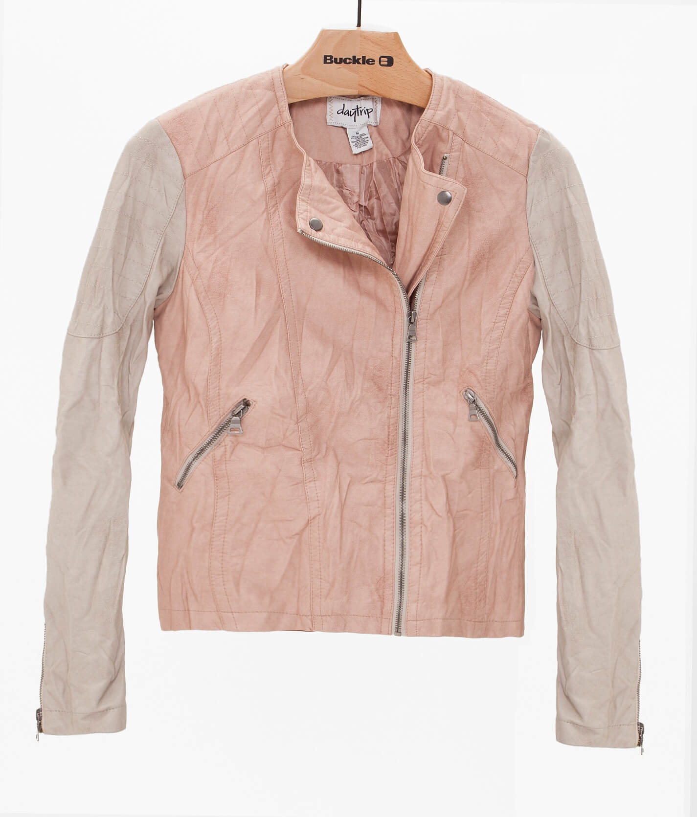 e3ab833a8a65b3545cb824beb8c67162v3.jpg Daytrip Wrinkled Jacket - Women's Coats & Jackets in Blush Tan