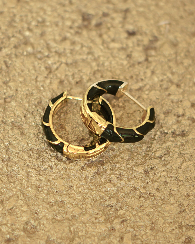 earrings-black-gold-3.jpg Alexis Hoop Earring