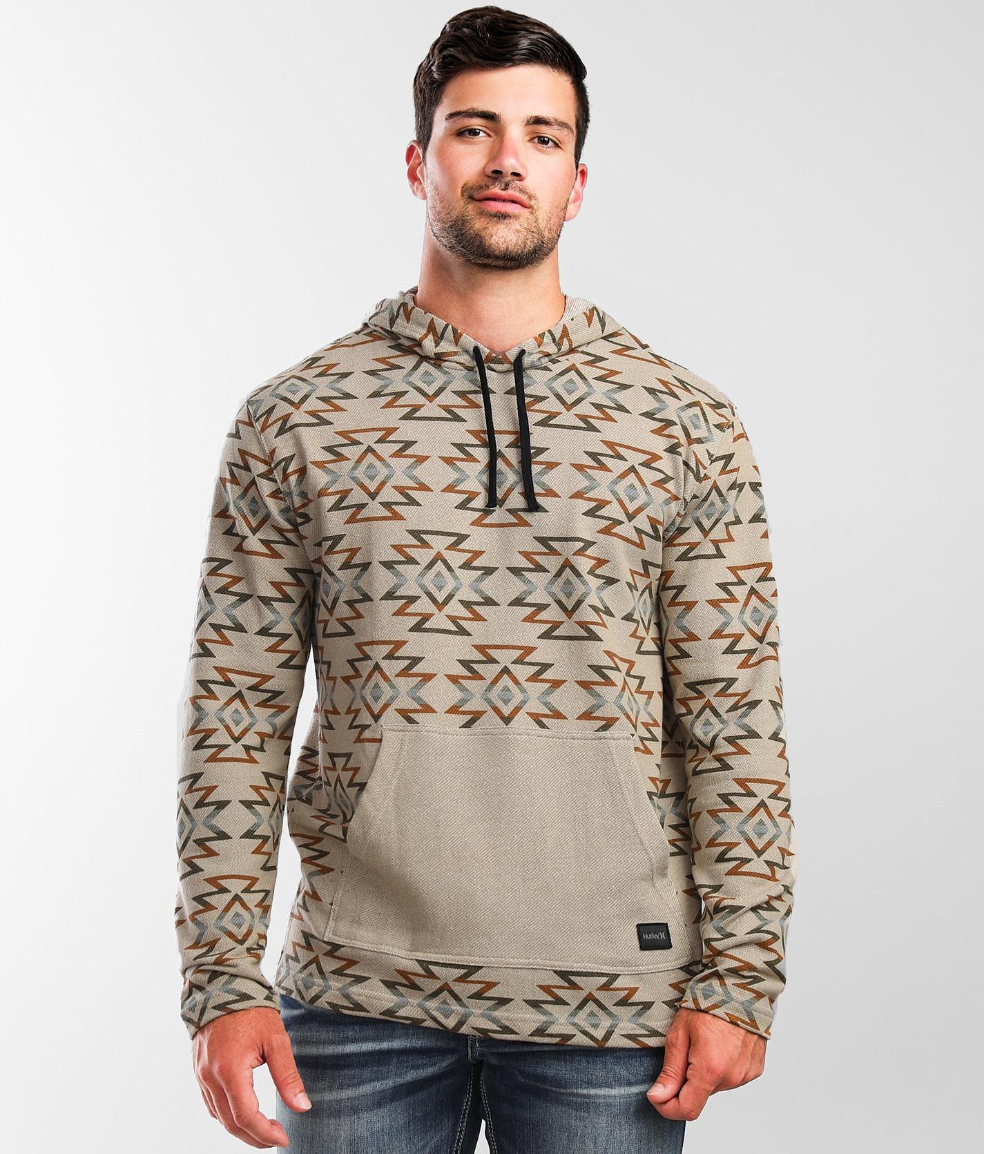 Hurley Modern Surf Poncho Hoodie - Men's Sweatshirts in Khaki