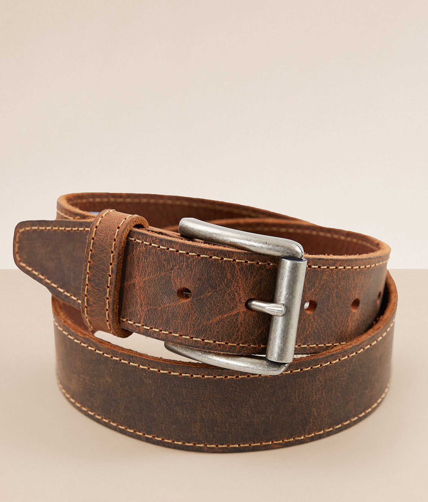 f90ae782a5fbb16c5e73b9a33cb5ac53v3.jpg BKE Crazy Horse Leather Belt - Men's Belts in Tan