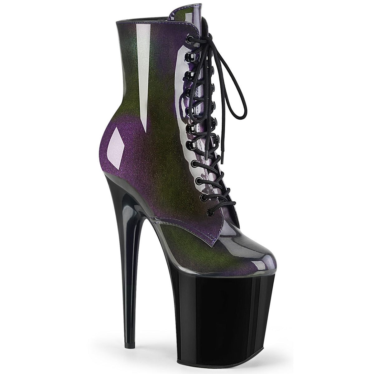 8 Inch Heel FLAMINGO-1020SHG Purple Olive