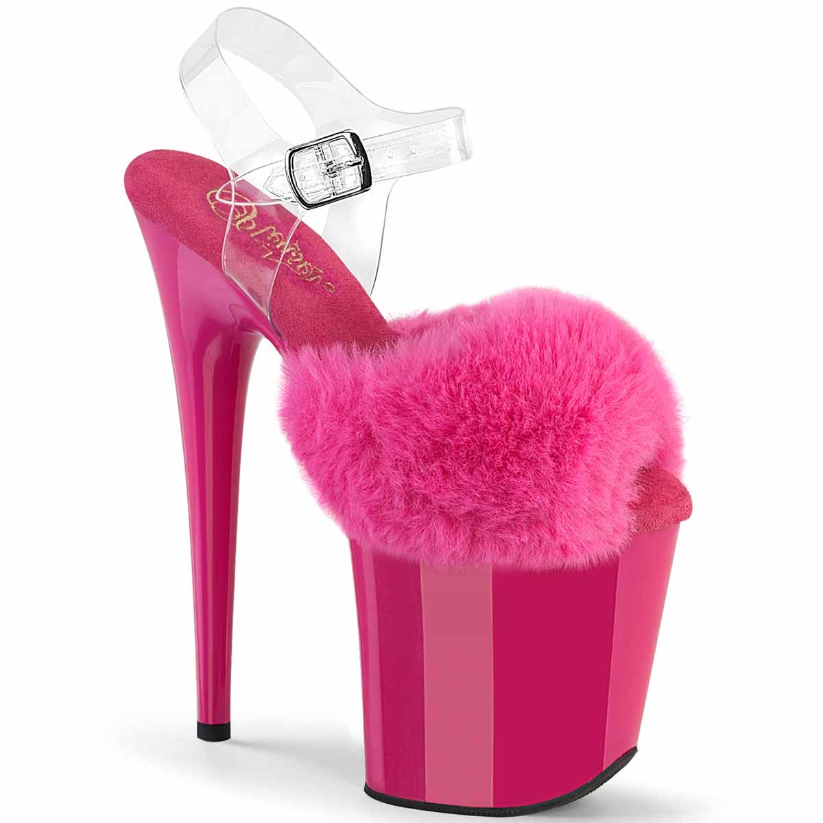 flamingo-808fur-fs__54841.1744272812.jpg FLAMINGO-808FUR, 8 Inch Heel Ankle Strap Sandal with Fluffy Faux Fur
