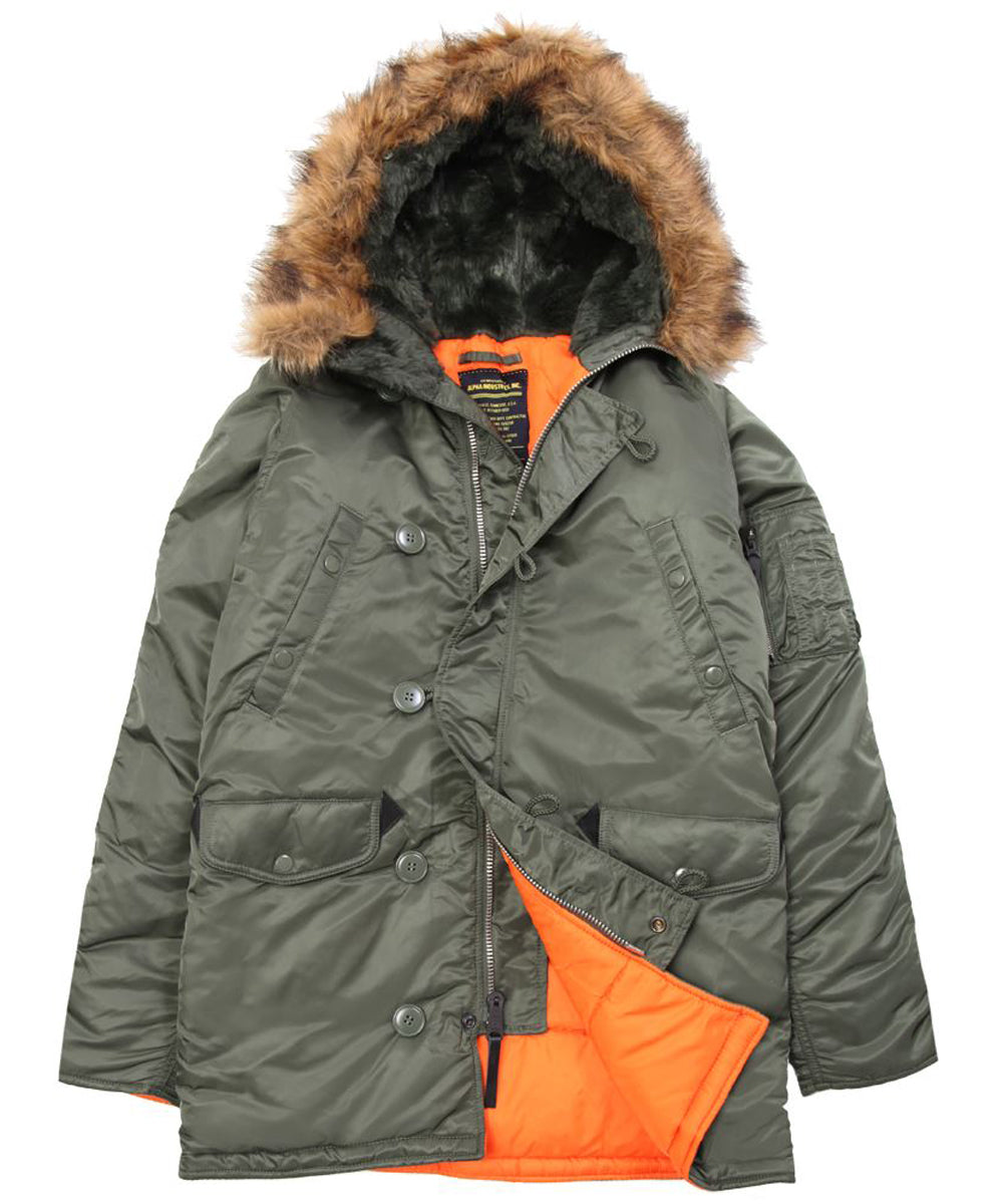n3b-sag-slim-front_1200x1440.jpg Alpha Industries Slim Fit N-3B Parka - Sage Green