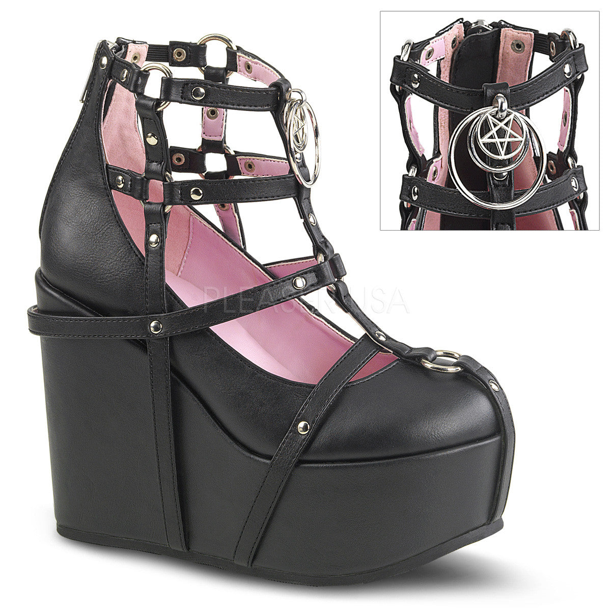 poison-25-1-bvl.jpg Demonia POISON-25-1 Black Platform Wedges