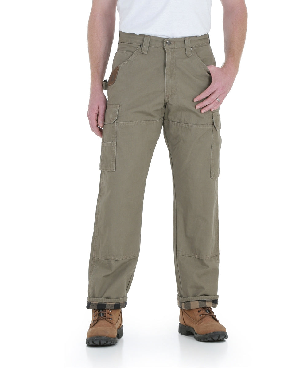 rg_ba_3w065br_hr_1_1_1200x1440.jpg Wrangler Riggs Flannel-Lined Rip-Stop Ranger Work Pants - Bark