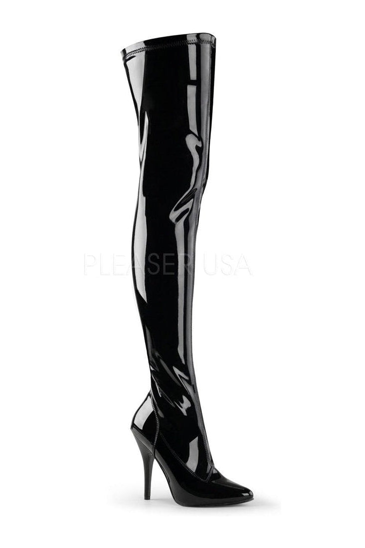 seduce-3000-thigh-boot-black-patent-thigh-boots-pleaser-sexyshoescom.jpg SEDUCE-3000 Thigh Boot | Black Patent