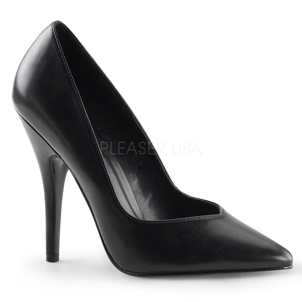 seduce-420v-bpu__87997.jpeg 5 Inch Heel PLEASER SEDUCE-420V Black Pu Plus Size Drag Queen Pumps