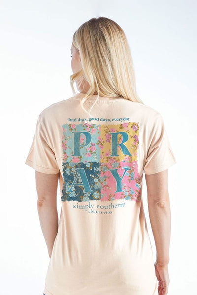 Simply Southern Pray Everyday T-Shirt for Women in Natural
