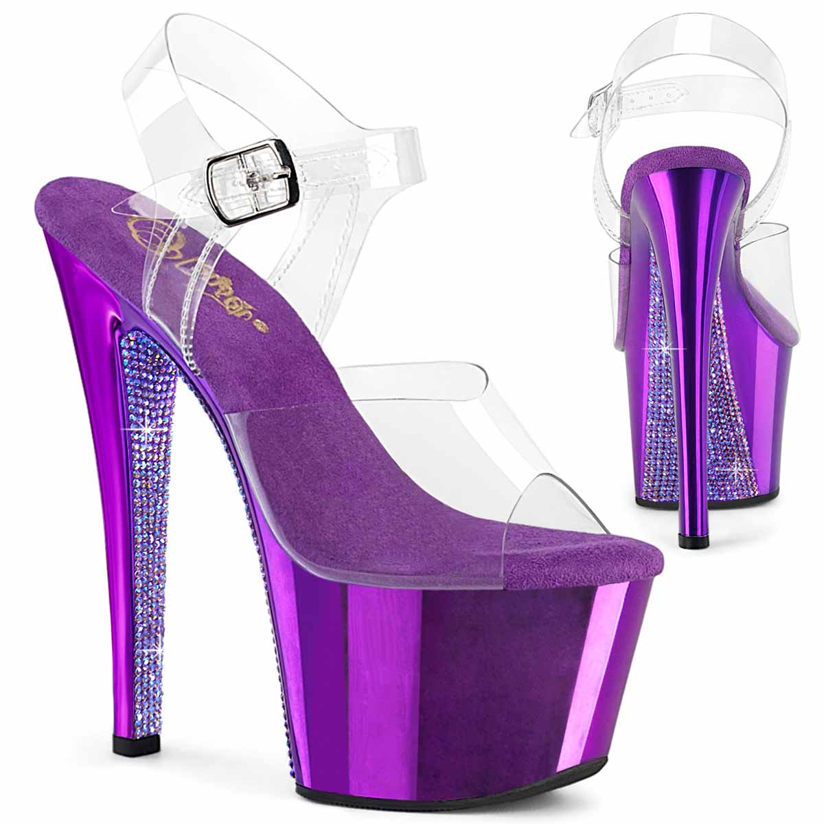 sky-308chrs-cppchrs__11991.1744298806.jpg SKY-308CHRS, 7 Inch Heel Platform Ankle Strap Sandal with Rhinestones