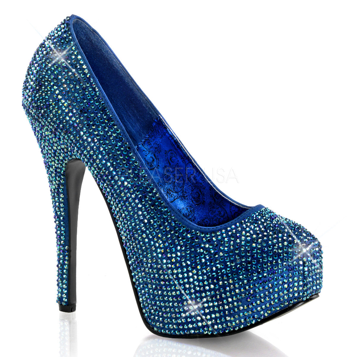 teeze-06r-blsa__60280.jpeg Bordello TEEZE-06R Blue Satin-Irid Rhinestoned Pumps