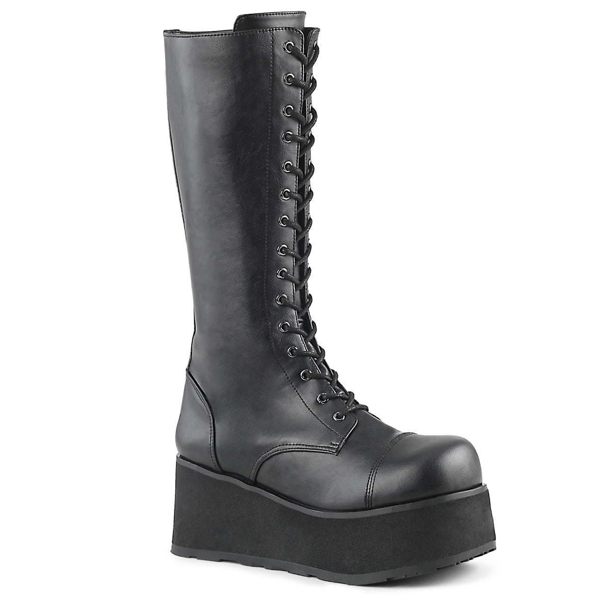 trashville-502-bpu.jpg Demonia TRASHVILLE Boots 502 Men's Black Pu Knee High Cyber Boots
