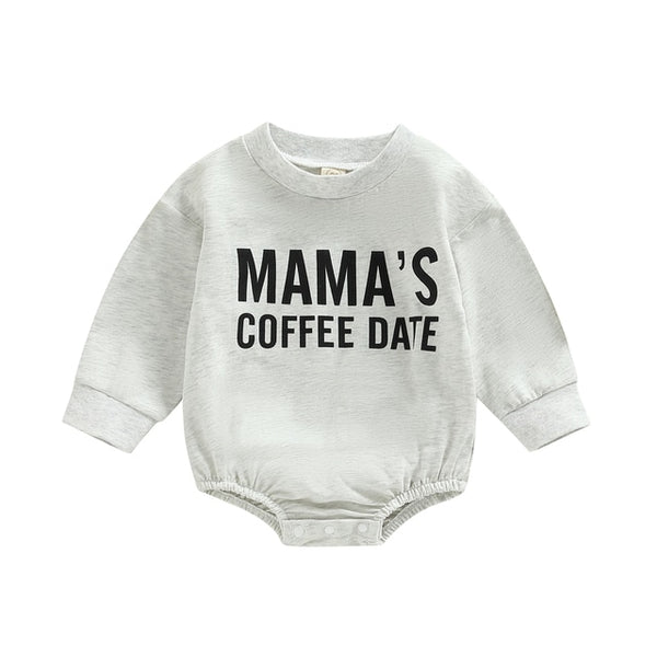 MAMA'S COFFEE DATE Long-Sleeve Onesie